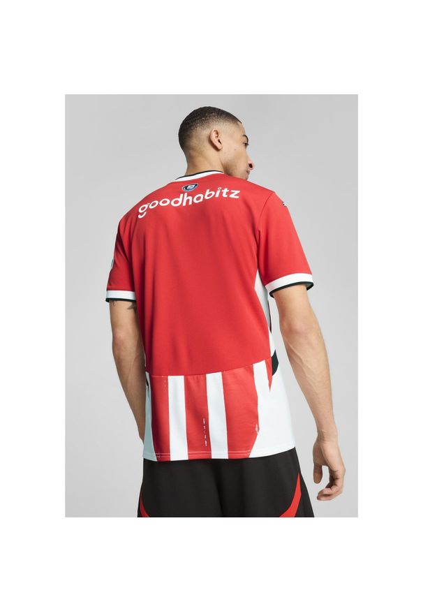 Puma - Męska koszulka domowa PSV Eindhoven 24/25 PUMA For All Time Red White. Kolor: biały, czerwony, wielokolorowy. Sport: piłka nożna