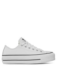 Converse Trampki Chuck Taylor All Star Lift Clean Ox 561680C Biały. Kolor: biały. Materiał: skóra