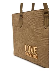 Love Moschino - LOVE MOSCHINO Torebka JC4123PP0NKB110A Beżowy. Kolor: beżowy. Materiał: skórzane #4