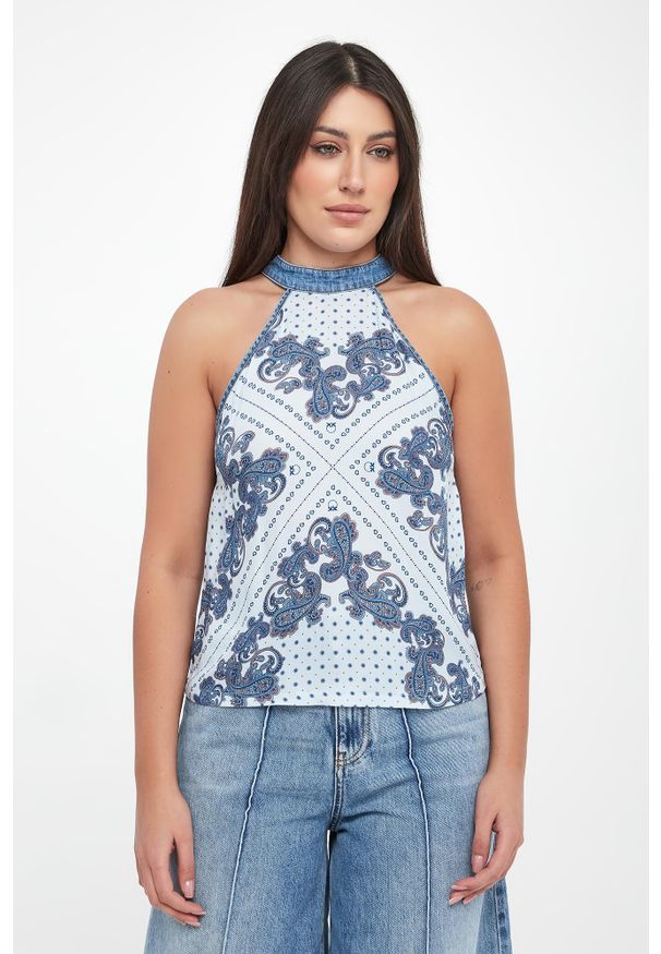 Pinko - Top damski z wzorem paisley Zingarella PINKO. Wzór: paisley