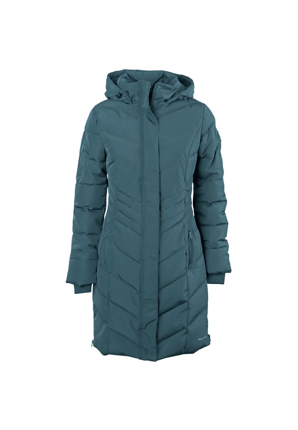 HARRYS HORSE - Damska kurtka z kapturem Harry's Horse Trendy Senna. Typ kołnierza: kaptur. Kolor: niebieski. Materiał: puch. Styl: elegancki