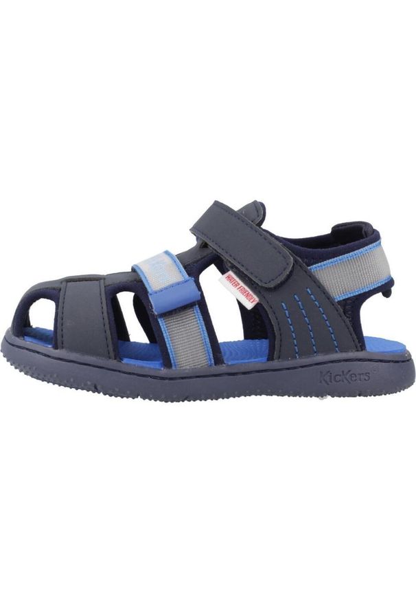 Sandały Kickers Model Kickbeachou Kolor Niebieski. Kolor: niebieski. Materiał: tkanina, syntetyk