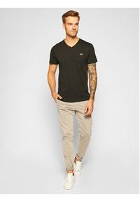 Lacoste T-Shirt TH2036 Czarny Regular Fit. Kolor: czarny. Materiał: bawełna
