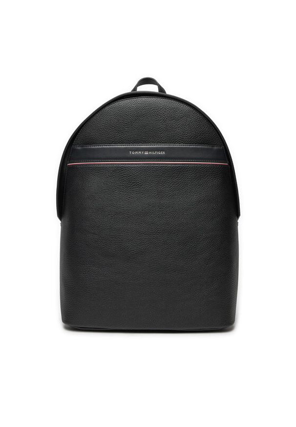 TOMMY HILFIGER - Tommy Hilfiger Plecak Th Corp Dome Backpack AM0AM13070 Czarny. Kolor: czarny. Materiał: skóra