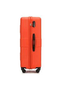 Wittchen - Duża walizka z ABS-u tłoczona. Kolor: czerwony. Materiał: guma. Wzór: geometria. Styl: klasyczny #10