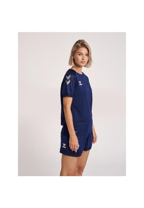 Damski poliestrowy dżersej Hummel Lead. Kolor: niebieski. Materiał: jersey, poliester. Sport: piłka ręczna