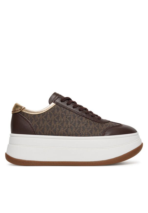 MICHAEL Michael Kors Sneakersy Hayes 43T5HYFS2L Brązowy. Kolor: brązowy. Materiał: skóra
