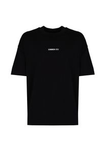 Les Hommes T-Shirt "Happy Pictures" | LBT1015700P | Mężczyzna | Czarny. Okazja: na co dzień. Kolor: czarny. Materiał: bawełna. Wzór: nadruk. Styl: klasyczny, casual, elegancki #4