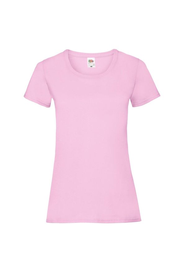 FRUIT OF THE LOOM - Koszulka Damska Valueweight. Kolor: różowy. Sport: turystyka piesza