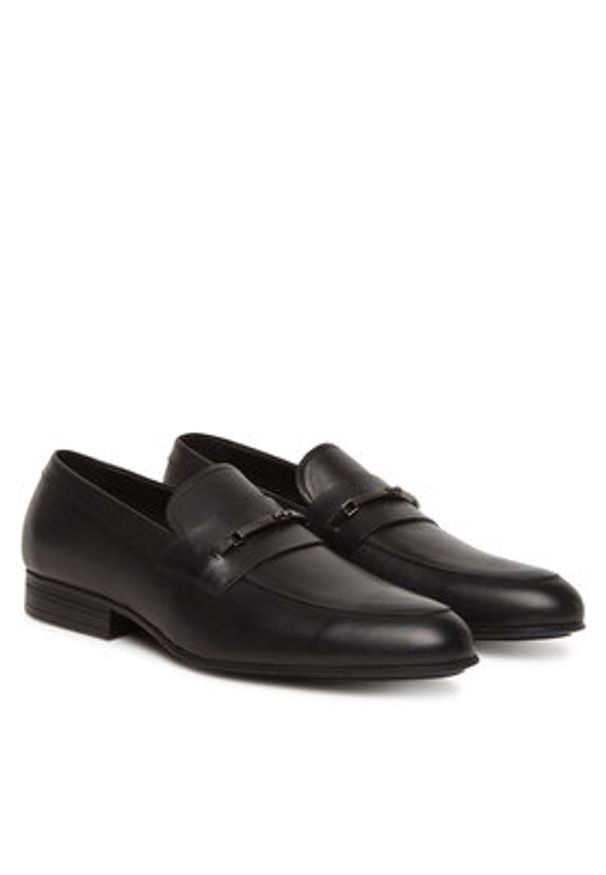 Calvin Klein Półbuty Almond Moccasin W/ Bit HM0HM01884 Czarny. Kolor: czarny. Materiał: skóra