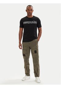 Aeronautica Militare T-Shirt 261TS1942UJ00538 Czarny Regular Fit. Kolor: czarny. Materiał: bawełna #6