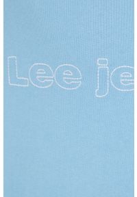 Lee bluza bawełniana męska kolor niebieski z aplikacją. Kolor: niebieski. Materiał: bawełna. Wzór: aplikacja. Styl: klasyczny #2
