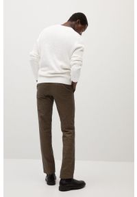 Mango Man - Sweter ROSE. Okazja: na co dzień. Kolor: biały. Materiał: bawełna, materiał, dzianina, ze splotem. Długość rękawa: długi rękaw. Długość: długie. Wzór: gładki. Styl: casual #2