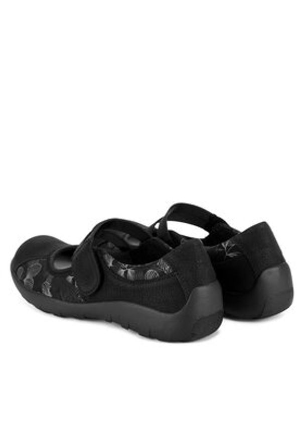 Remonte Baleriny R3510-03 Czarny. Kolor: czarny. Materiał: materiał