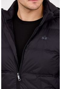 La Martina - LA MARTINA MAN Czarna pikowana męska kurtka Outerwear Basic Nylon, Rozmiar M. Kolor: czarny. Materiał: nylon. Długość rękawa: długi rękaw. Długość: długie. Styl: elegancki #3