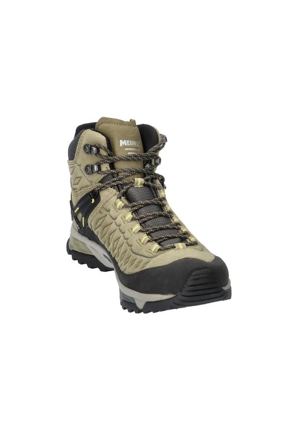 Buty trekkingowe męskie MEINDL Top Trail Mid GTX, z membraną Gore-Tex. Kolor: czarny, zielony, wielokolorowy. Technologia: Gore-Tex. Sport: turystyka piesza