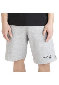 Spodenki New Balance MS11903AG - szare. Kolor: szary. Materiał: bawełna, dzianina. Sezon: lato. Sport: fitness