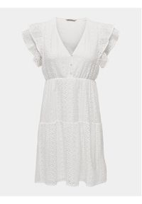 only - ONLY Sukienka letnia Helena 15303058 Biały Regular Fit. Kolor: biały. Materiał: bawełna. Sezon: lato #4