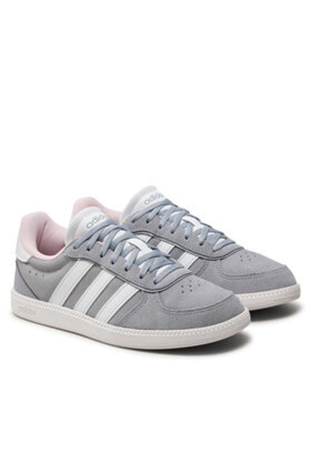 Adidas - adidas Sneakersy Breaknet Sleek IH5465 Szary. Kolor: szary. Materiał: skóra