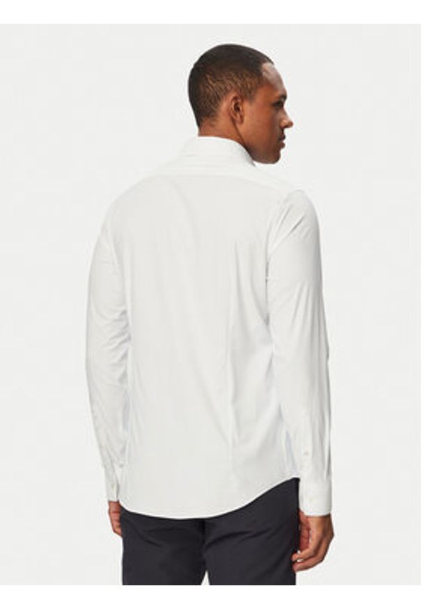 Calvin Klein Koszula LV019EU092 Biały Slim Fit. Kolor: biały. Materiał: syntetyk