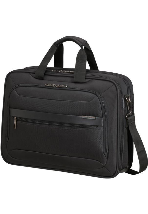 Torba Samsonite Vectura Evo Bailhandle 17.3'' czarny. Kolor: czarny. Materiał: materiał. Styl: elegancki