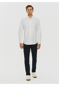 PAKO LORENTE – Biała męska koszula w mikrowzór P24SF-1X-019-B-S - Pako Lorente. Okazja: na co dzień. Kolor: biały. Materiał: elastan, jeans. Styl: casual #4