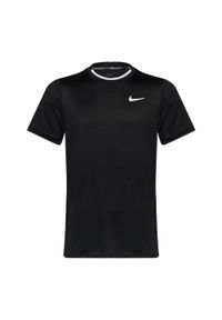 Koszulka tenisowa męska Nike Court Dri-Fit Advantage. Kolor: czarny. Technologia: Dri-Fit (Nike). Sport: tenis