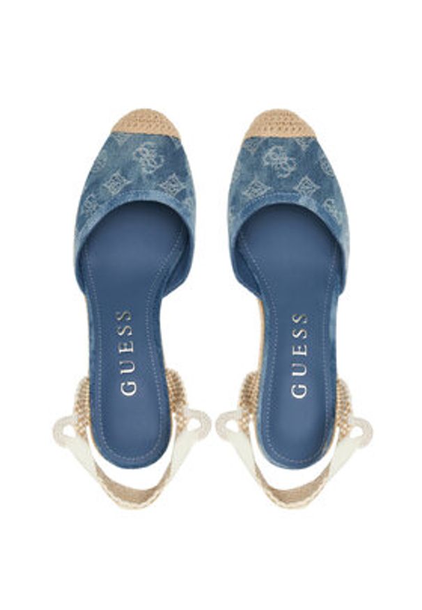 Guess Espadryle FLJCYR DEN04 Niebieski. Kolor: niebieski. Materiał: skóra