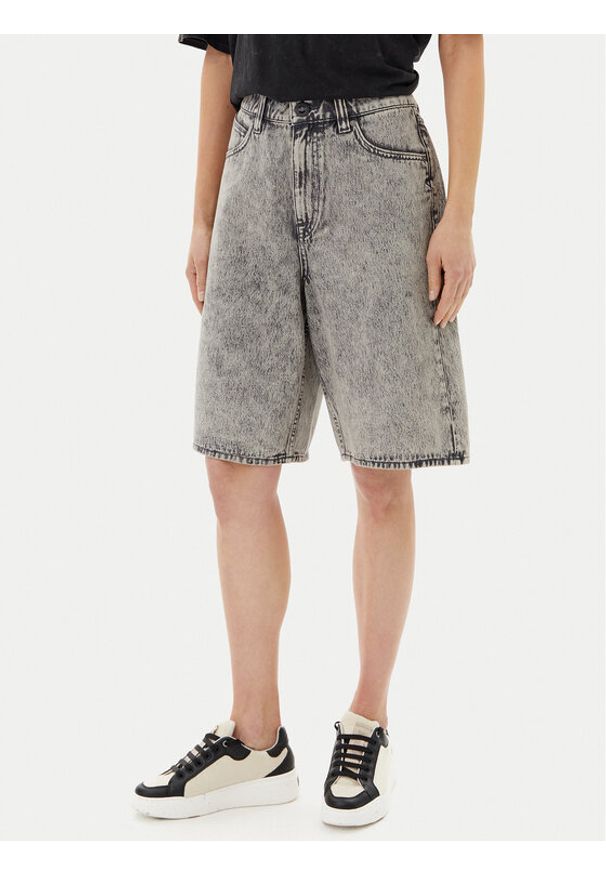 Volcom Szorty jeansowe Beeggy B2012504 Szary Baggy Fit. Kolor: szary. Materiał: bawełna