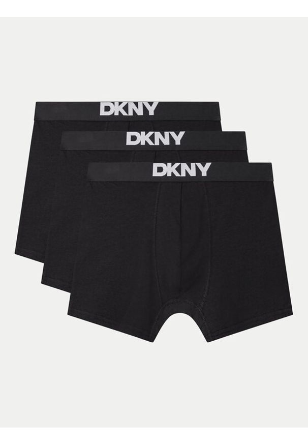 DKNY Komplet 3 par bokserek NEW YORK Czarny. Kolor: czarny. Materiał: bawełna