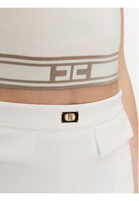 Elisabetta Franchi Top TK-39S-51E2 Biały Slim Fit. Kolor: biały. Materiał: wiskoza #4