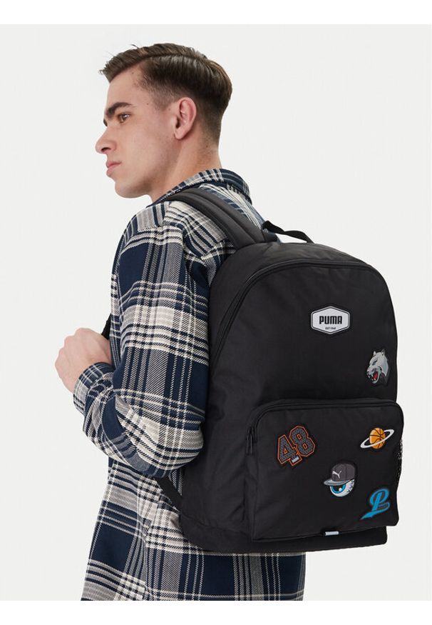 Puma Plecak Patch Backpack 090344 01 Czarny. Kolor: czarny. Materiał: materiał