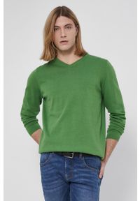 medicine - Medicine - Sweter bawełniany Commercial. Okazja: na co dzień. Kolor: zielony. Materiał: bawełna. Długość rękawa: długi rękaw. Długość: długie. Styl: casual