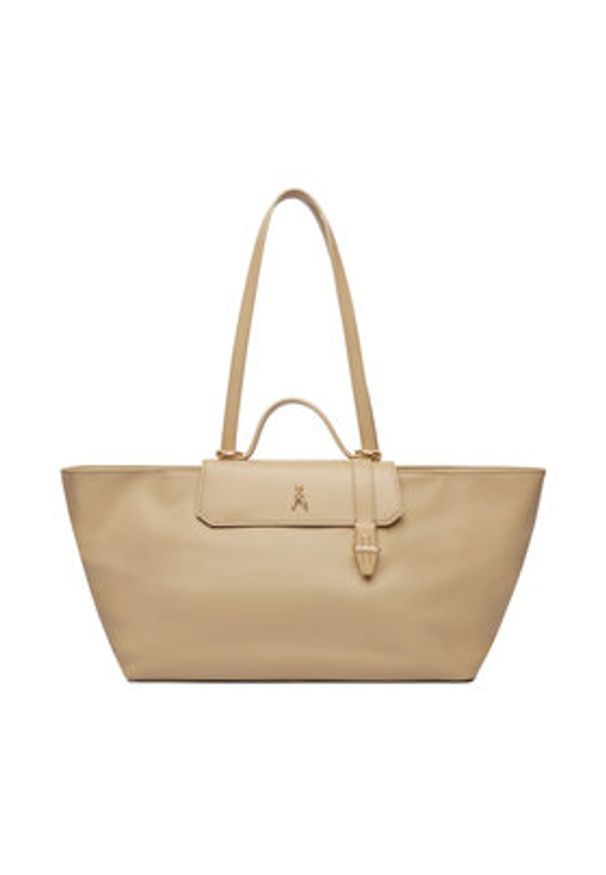 Patrizia Pepe Torebka 8B0289/L178-B862 Beżowy. Kolor: beżowy. Materiał: skórzane