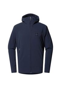 Haglöfs - Kurtka przeciwdeszczowa męska Rosson Softshell Hood. Kolor: szary. Materiał: softshell