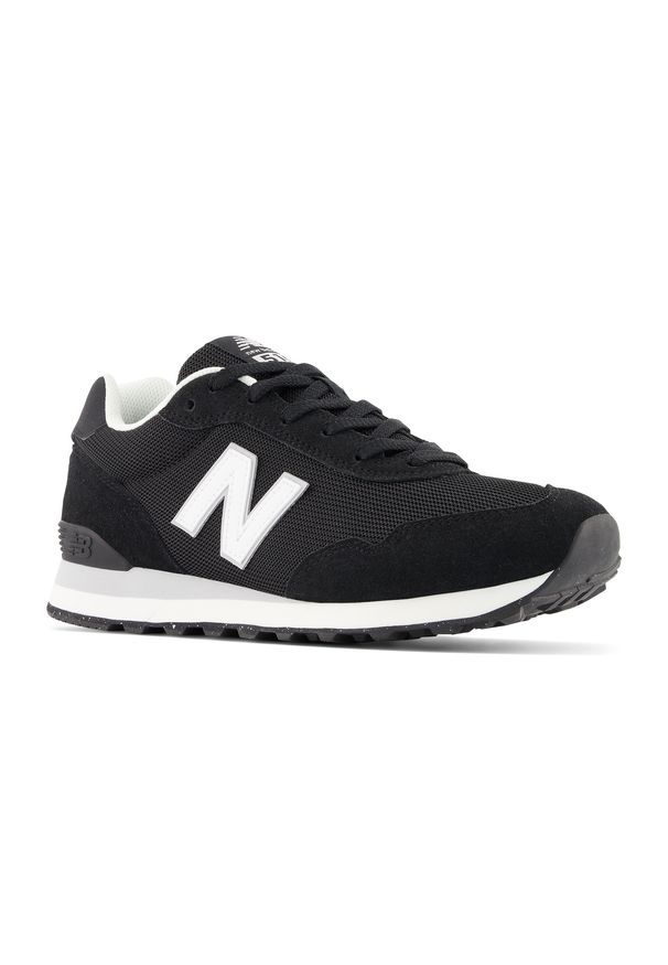 Buty męskie New Balance ML515BLK – czarne. Okazja: na co dzień. Kolor: czarny. Materiał: zamsz, materiał, syntetyk, skóra. Szerokość cholewki: normalna