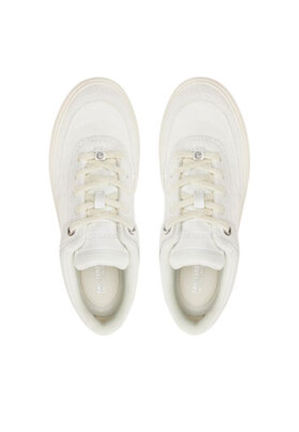 MICHAEL Michael Kors Sneakersy Aurora 43T4AUFS2D Biały. Kolor: biały. Materiał: zamsz, skóra