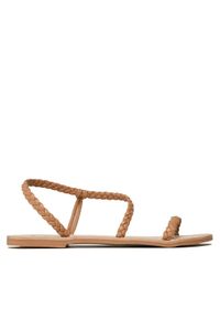 Manebi Sandały Sandals S 9.5 Y0 Brązowy. Kolor: brązowy. Materiał: skóra