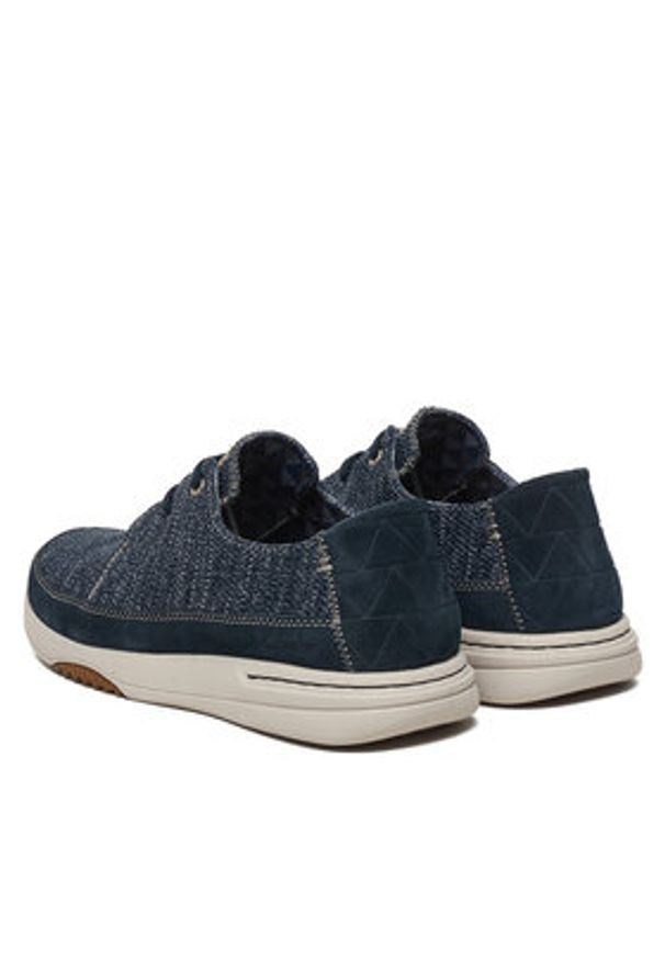 Clarks Półbuty Easeway Lace 26187413 Granatowy. Kolor: niebieski. Materiał: materiał
