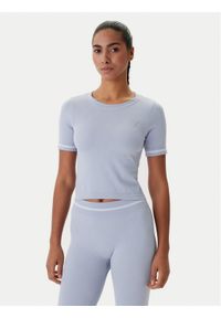 Guess T-Shirt V6RP02 Z4692 Błękitny Slim Fit. Kolor: niebieski. Materiał: syntetyk #1