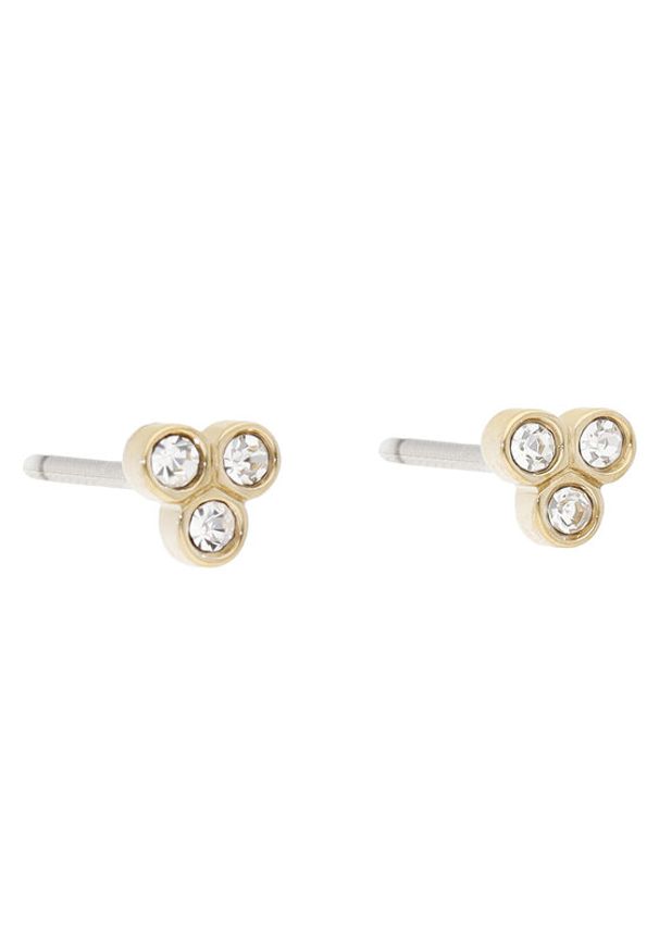 Fossil Kolczyki Trio Glitz JF04110710 Złoty. Materiał: metalowe. Kolor: złoty