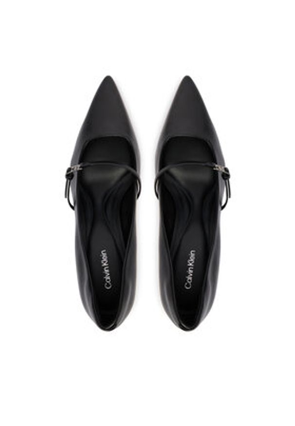 Calvin Klein Czółenka Ess Stiletto 70 Mj Lth Hdw HW0HW02952 Czarny. Kolor: czarny. Materiał: skóra