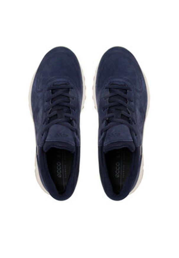 ecco - ECCO Sneakersy Exostride W Low Gtx GORE-TEX 83530301303 Granatowy. Kolor: niebieski. Materiał: nubuk, skóra. Technologia: Gore-Tex