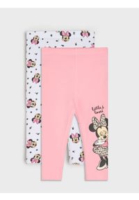 Sinsay - Legginsy z nadrukiem 2 pack Minnie Mouse - różowy. Kolor: różowy. Wzór: nadruk, motyw z bajki #1