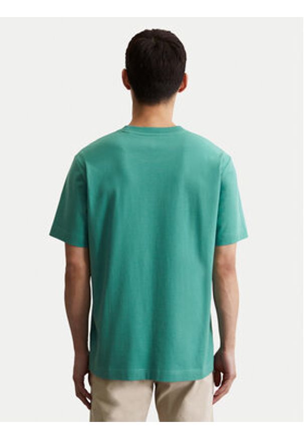 Marc O'Polo T-Shirt 526201251154 Turkusowy Regular Fit. Typ kołnierza: polo. Kolor: turkusowy. Materiał: bawełna