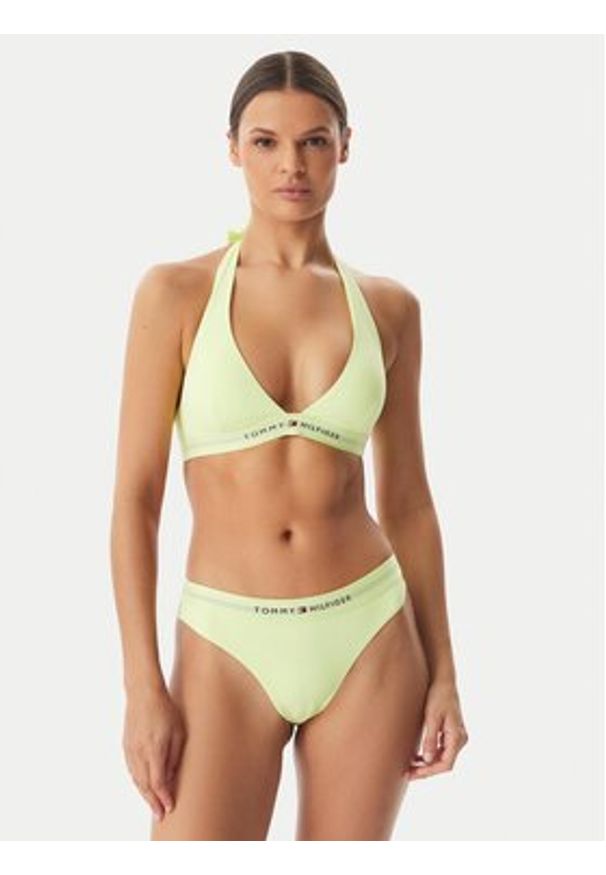 TOMMY HILFIGER - Tommy Hilfiger Góra od bikini UW0UW06358 Żółty jasny. Kolor: żółty. Materiał: syntetyk