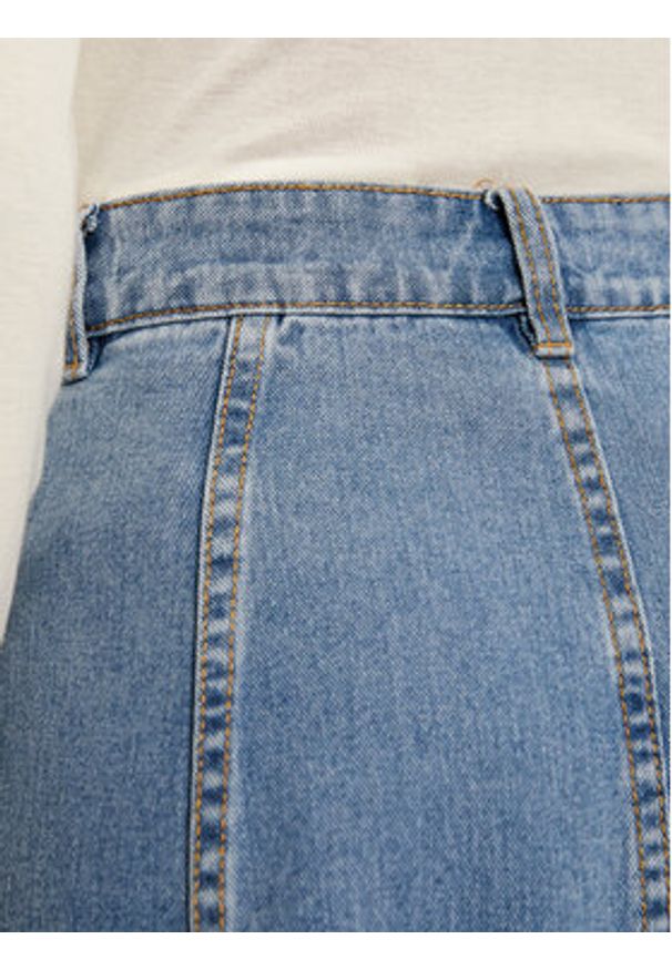 Vila Spódnica jeansowa Kora 14106317 Niebieski Regular Fit. Kolor: niebieski. Materiał: bawełna