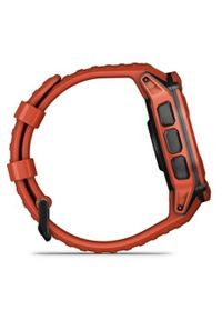 GARMIN - Zegarek sportowy Garmin Instinct 2X Solar (ognistoczerwony / ognistoczerwonyy pasek). Rodzaj zegarka: smartwatch. Styl: sportowy