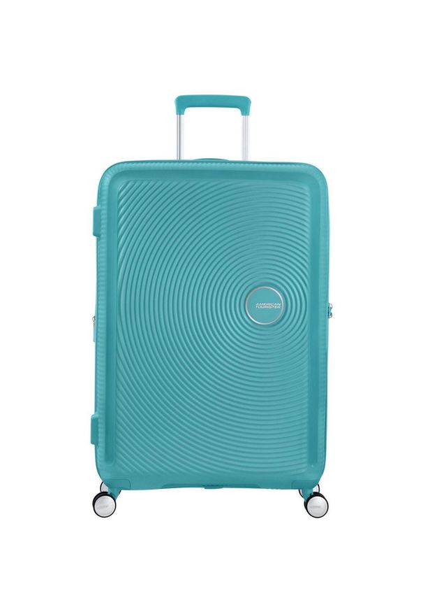 AMERICAN TOURISTER - Walizka turystyczna Soundbox Spinner 77 TSA EXP 97L. Kolor: niebieski