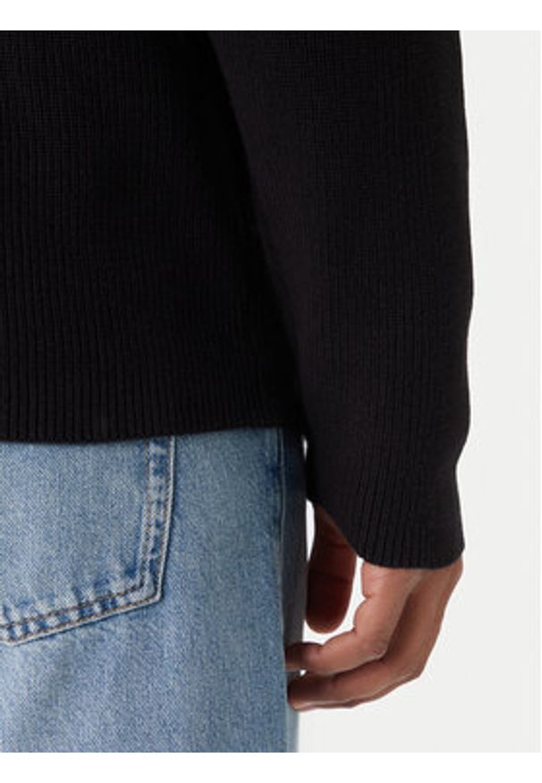 Calvin Klein Jeans Sweter J30J322460 Czarny Loose Fit. Kolor: czarny. Materiał: bawełna